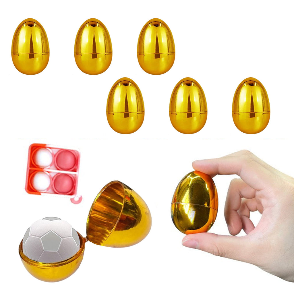 BAOPAI 12 Piece Fillable Plastic Easter Eggs Set for Easter Egg Hunt Games Toddler Toys Basket Stuffers Surprise Treats DIY Party Decoration Favors