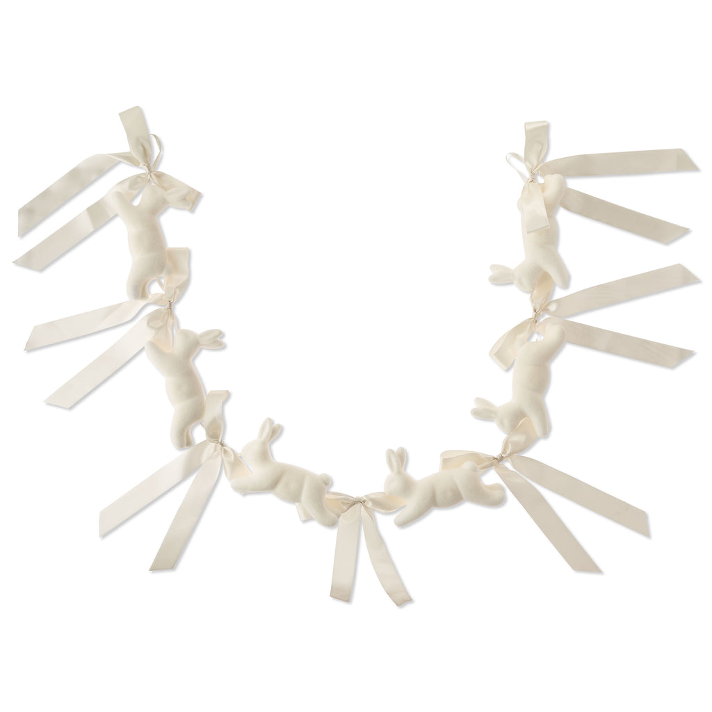 Bunnies and Bows Garland, Cream, 6', Easter by Way To Celebrate