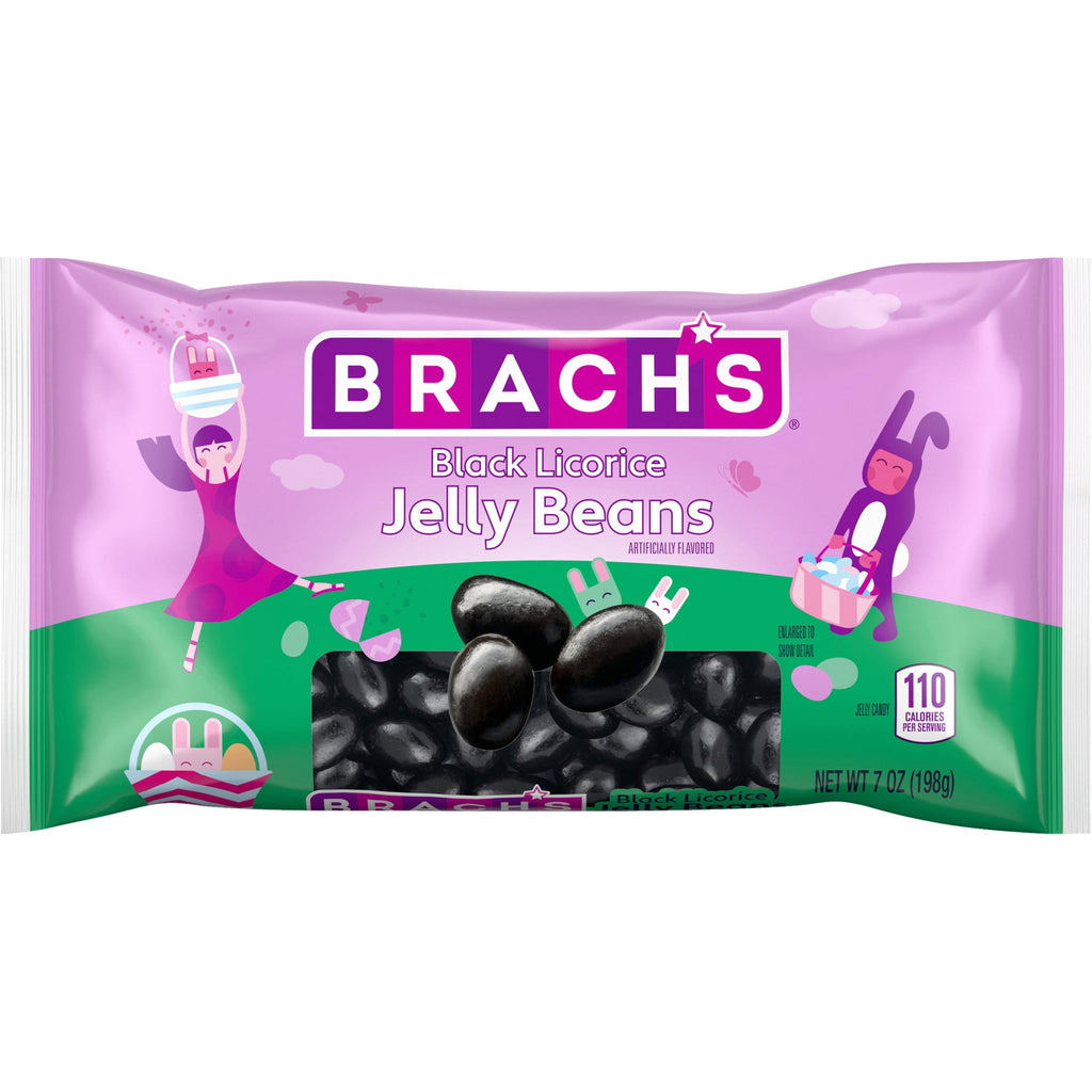 Brach's Black Licorice Jelly Beans, Easter Candy, 7oz