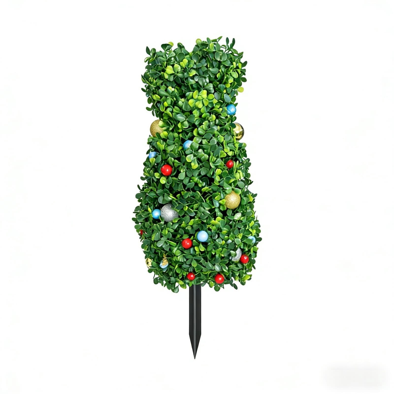 Spring Clearance! Easter Outdoor Decor 28" Boxwood Bunny Topiary, Easter Artificial Tree UV-Resistant Easter Home Decor for Porch, Outdoor Indoor Spring Rabbit, Easter Gift for Women Men(without Pot)