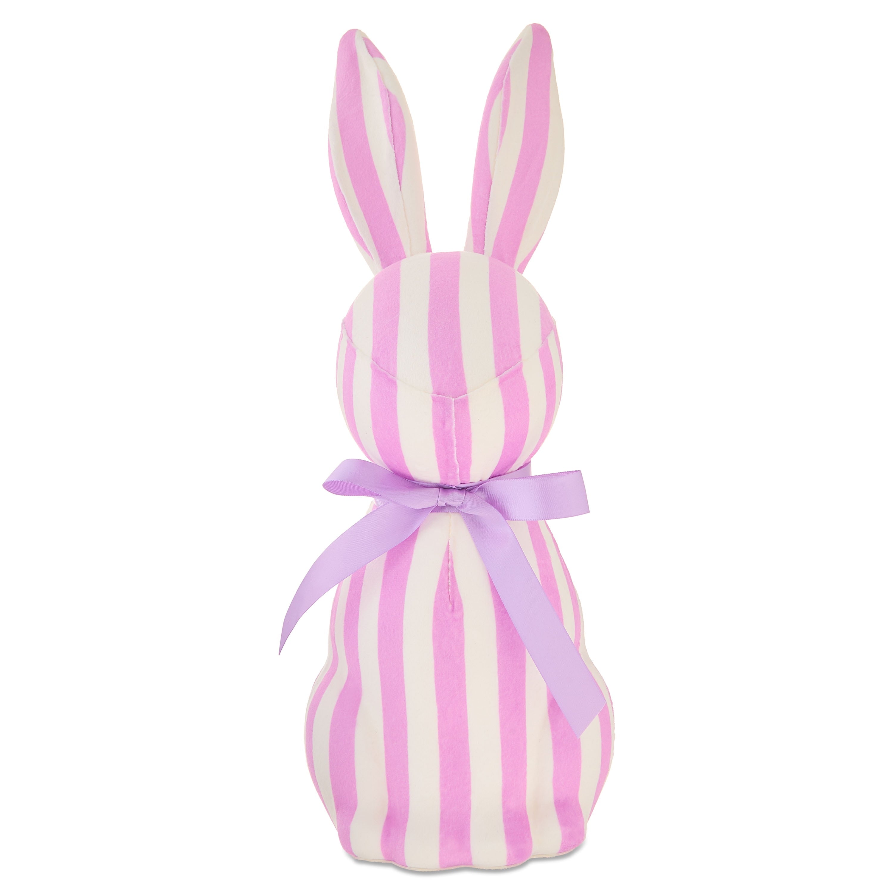 Striped Bunny Tabletop Decoration, Purple and White, 16", Easter by Way To Celebrate