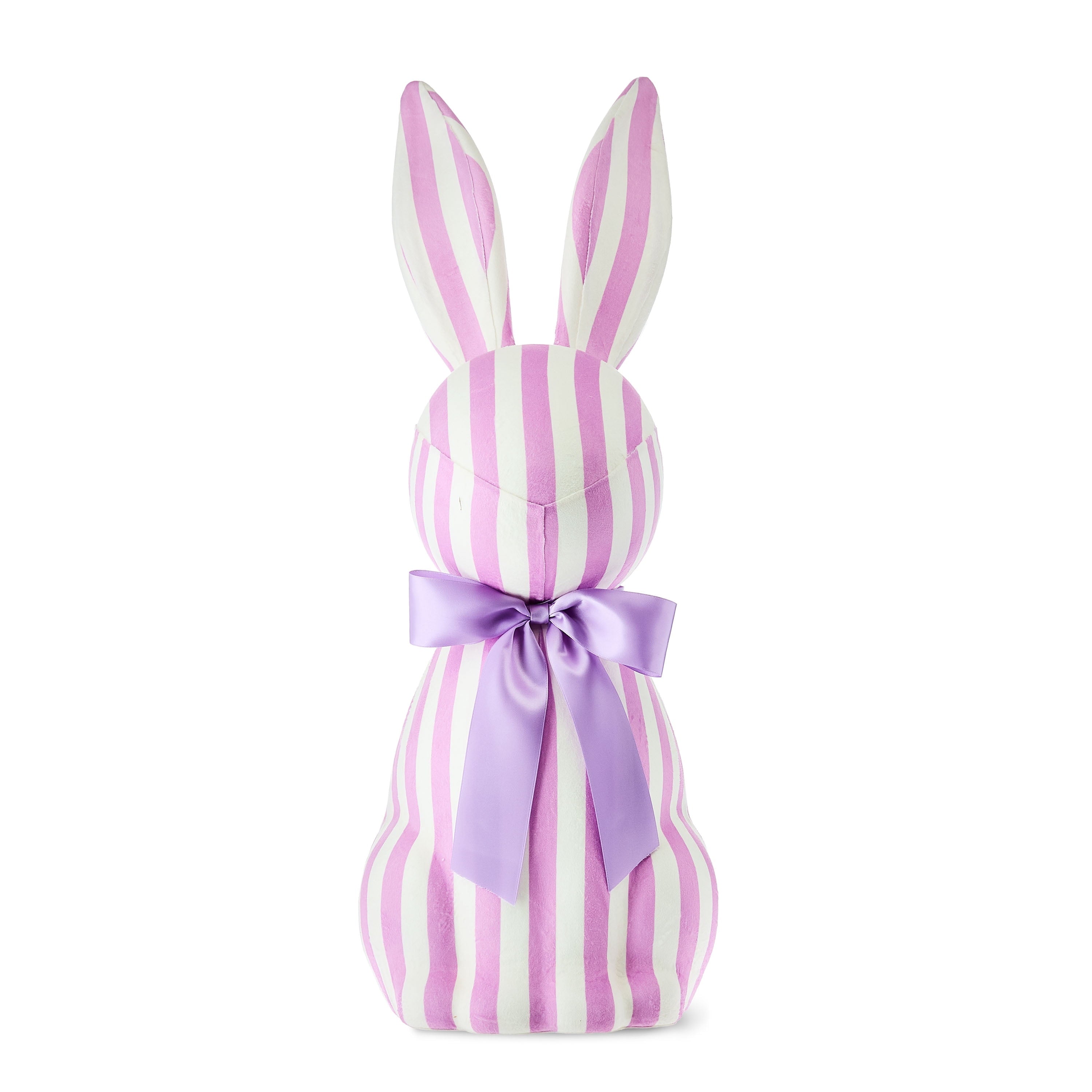 Jumbo Striped Bunny Tabletop Decoration, Purple and White, 27", Easter by Way To Celebrate