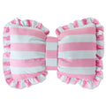 Striped Bow Decorative Pillow, Pink and White, 18" x 13", Easter by Way To Celebrate