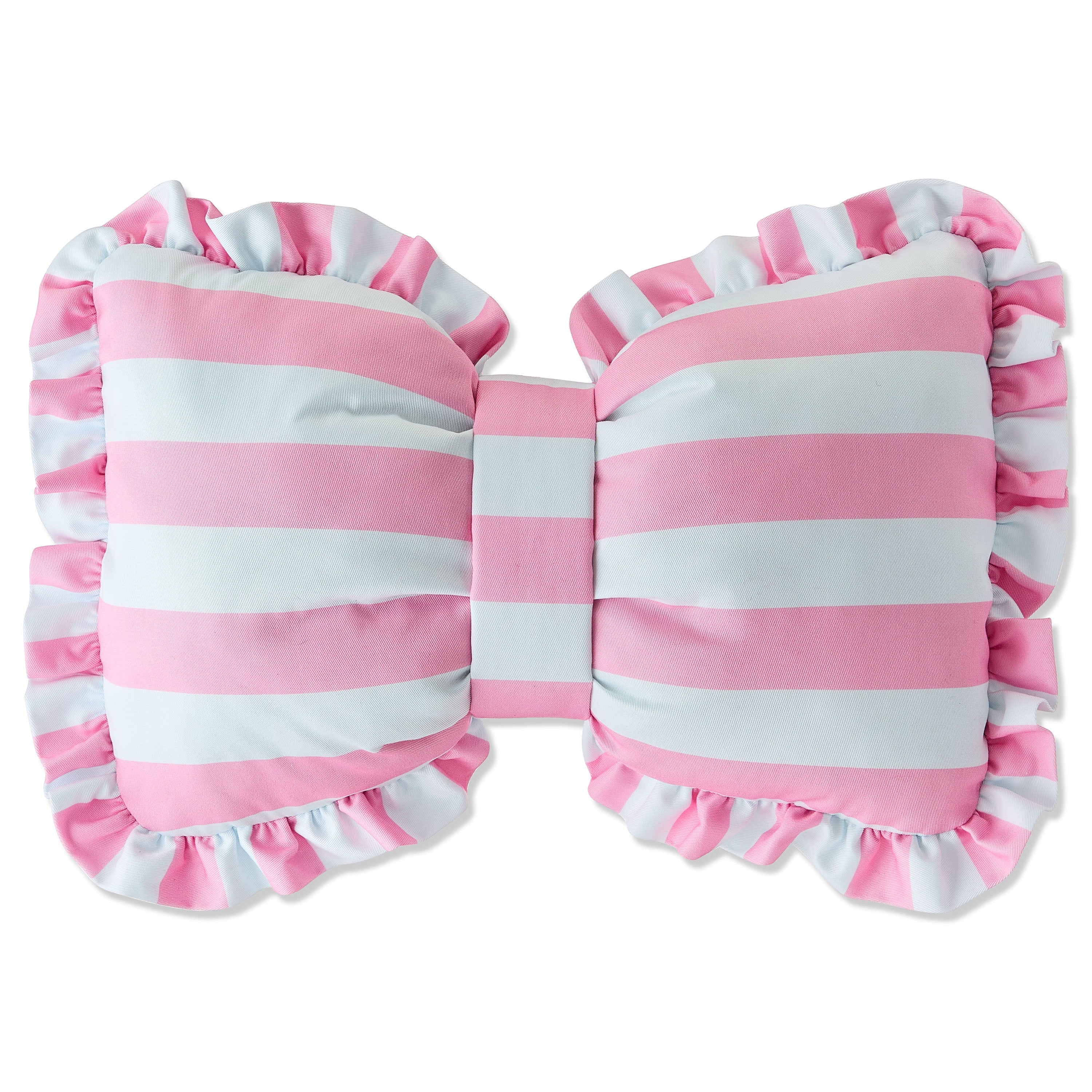 Striped Bow Decorative Pillow, Pink and White, 18" x 13", Easter by Way To Celebrate