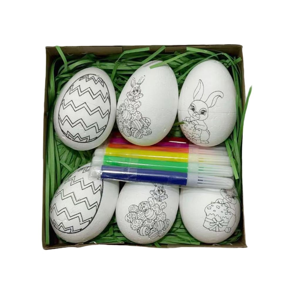 DIY Easter Egg Coloring Kit, 6 Pcs, 13×4.5×13cm, Lightweight and Gift - Ready for Easter Decor