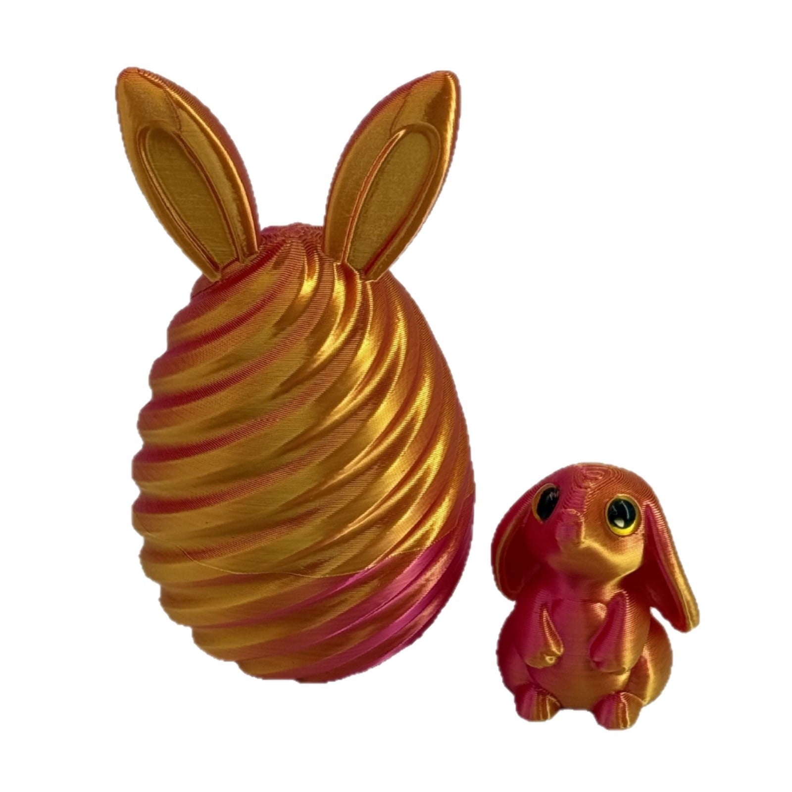 Easter Basket Stuffers Printed Bunny Egg Set with Mini Bunny Surprise Toys for Teens and Home Decor