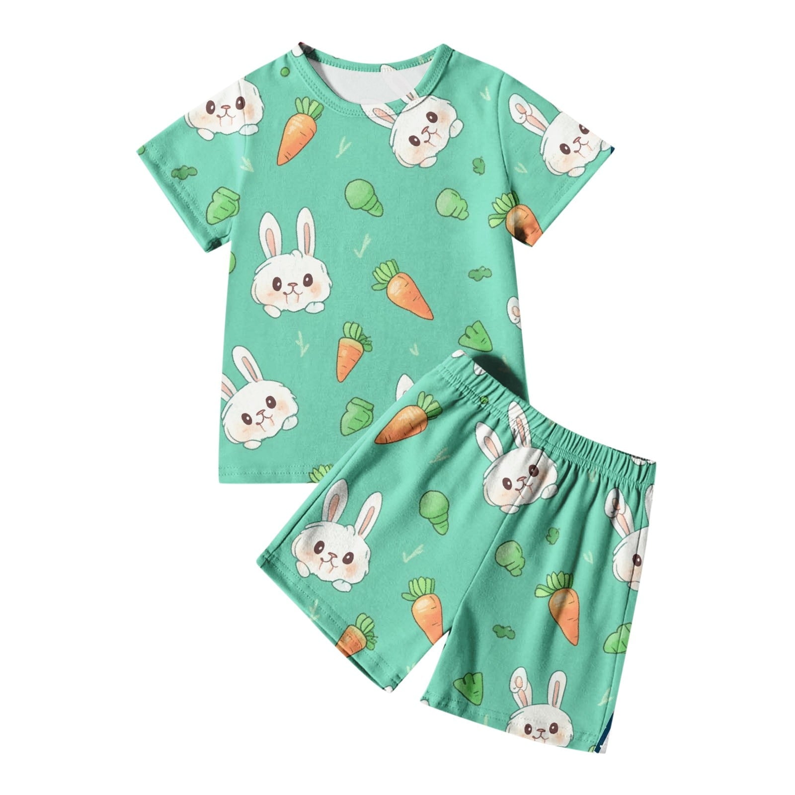 Toddler Baby Boy Summer Outfit two Pieces Easter Graphic Short Sleeve Top Cute Clothes for Kids Boys Girls 3-4 Years