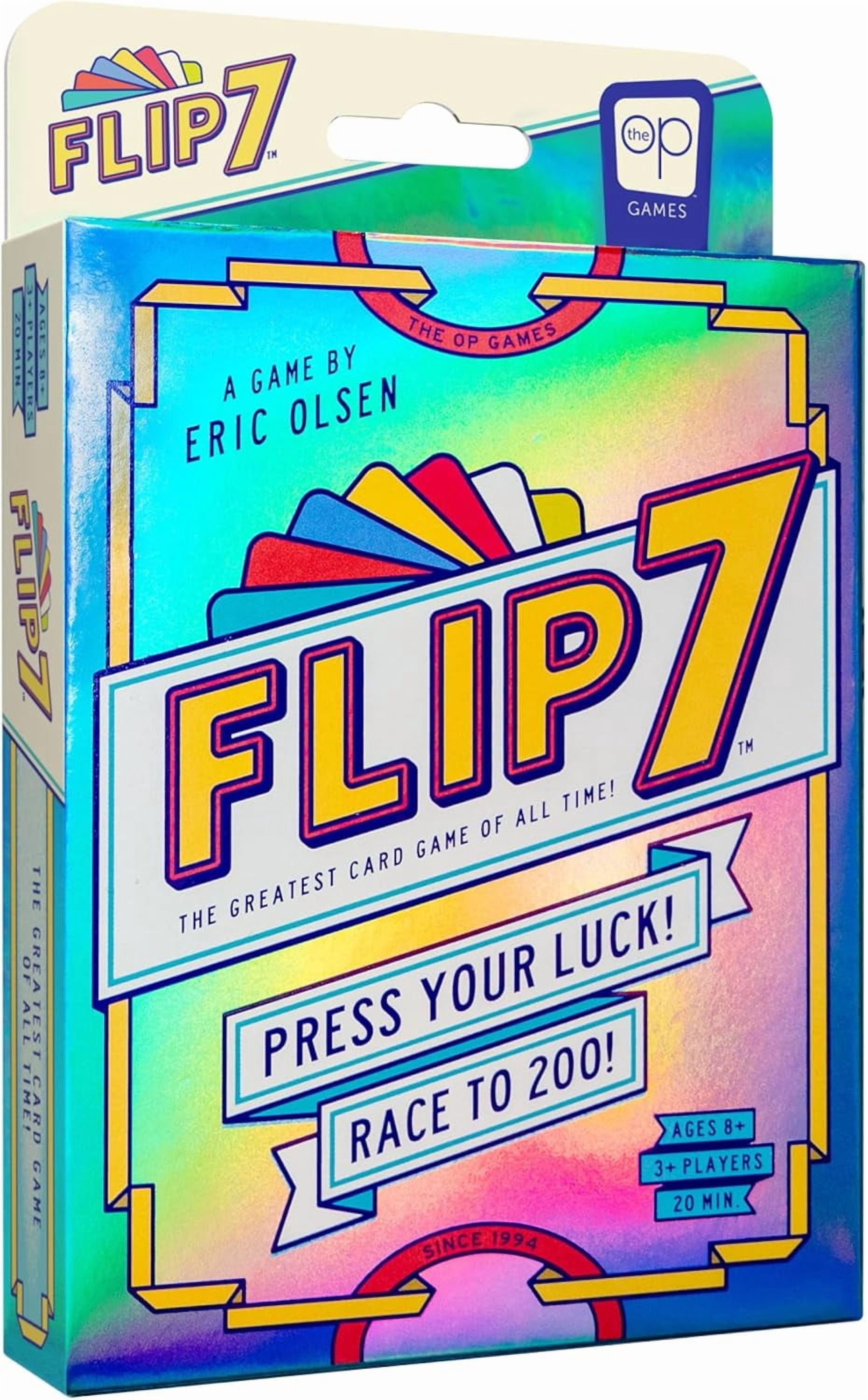 Flip 7, The Ultimate Blend of Press Your Luck and Strategy, Fast-Paced Addictive Card Game, Quick to Learn and Easy to Teach, Perfect for Game Nights, 3+ Players, Ages 8 & Up, by USAopoly