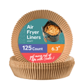 GUSTO 6.3" Air Fryer Liners Disposable Parchment Paper Rounds, 125-Pack