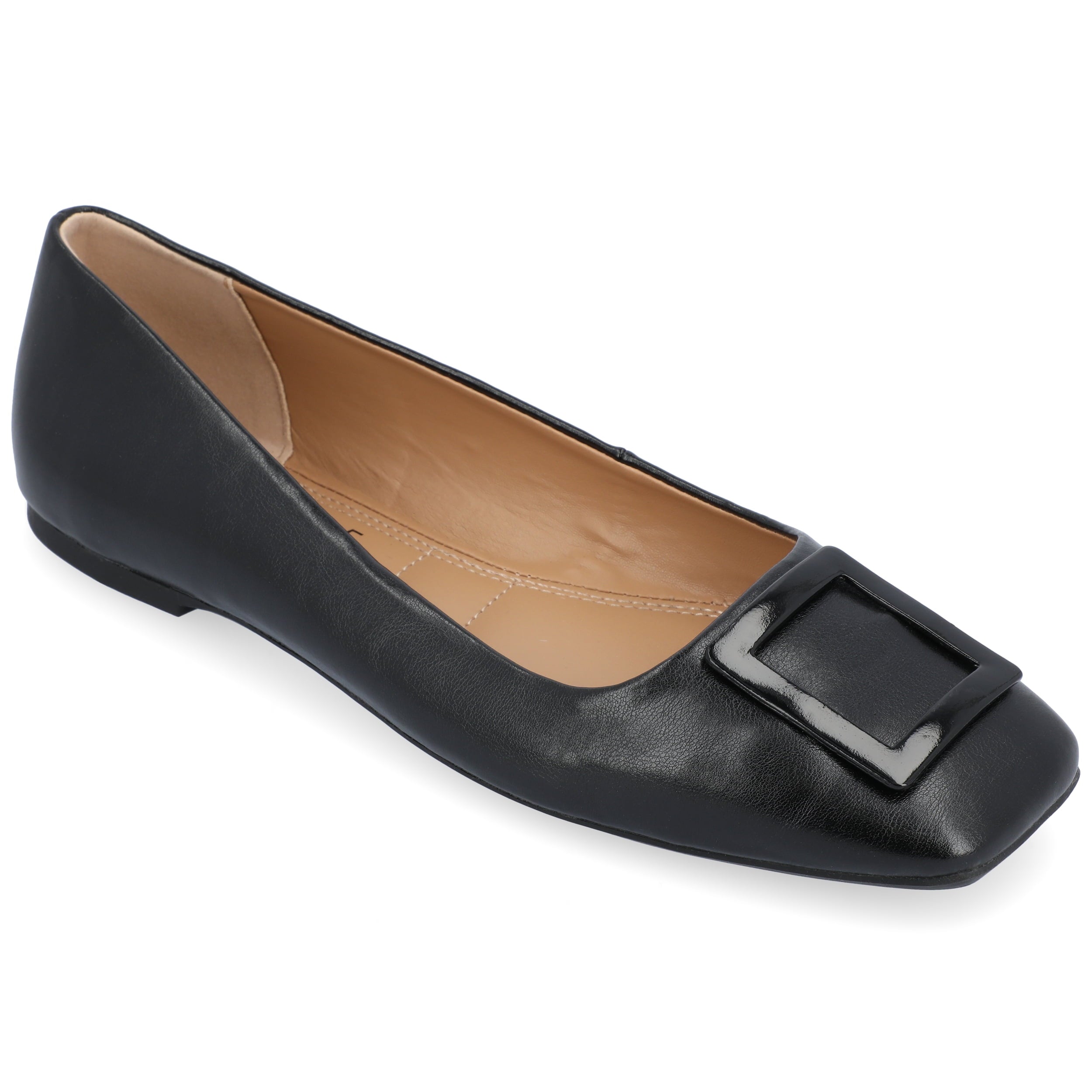 Journee Womens Zimia Ballet Slip On Square Toe Dress Flats