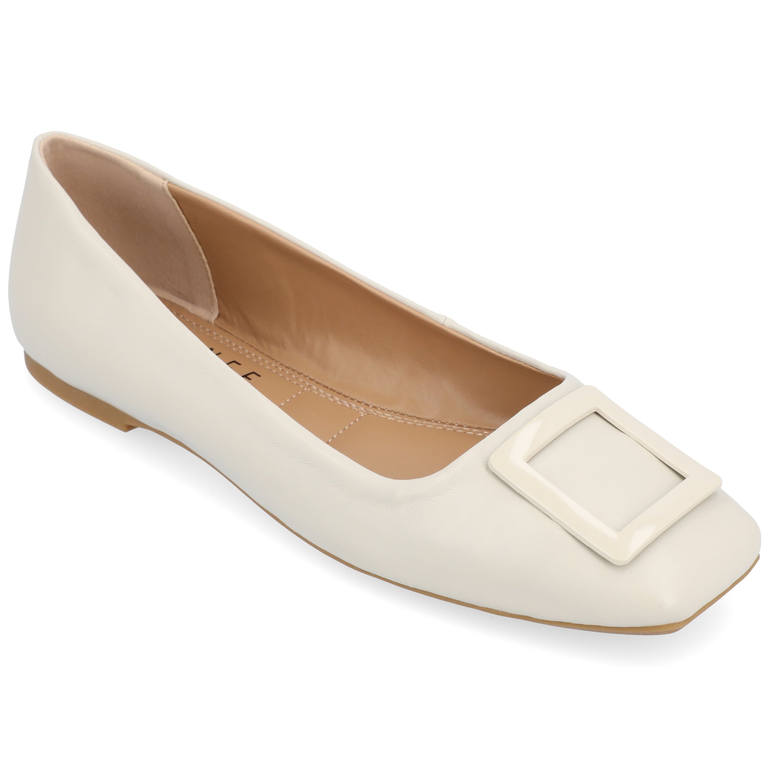 Journee Womens Zimia Ballet Slip On Square Toe Dress Flats