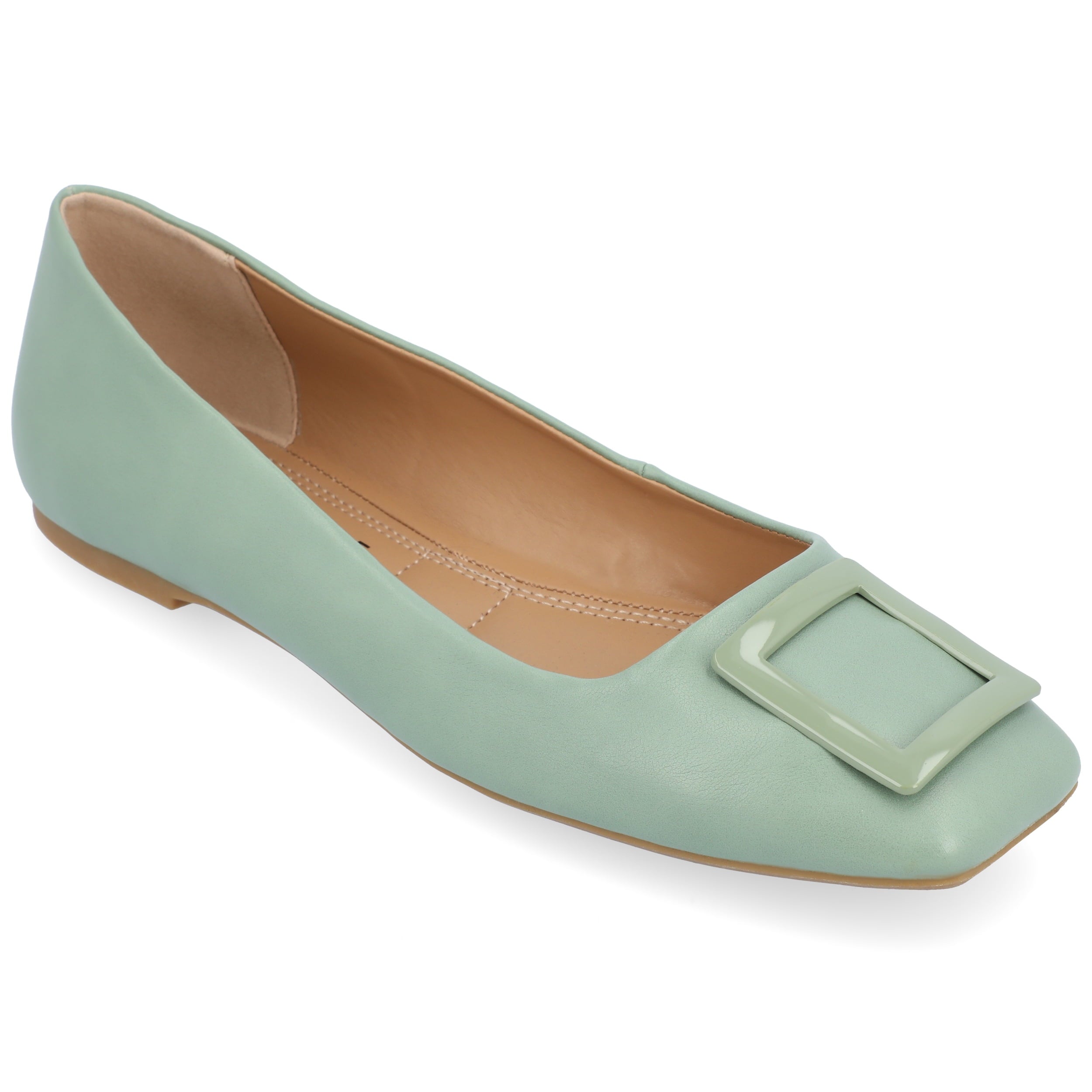 Journee Womens Zimia Ballet Slip On Square Toe Dress Flats