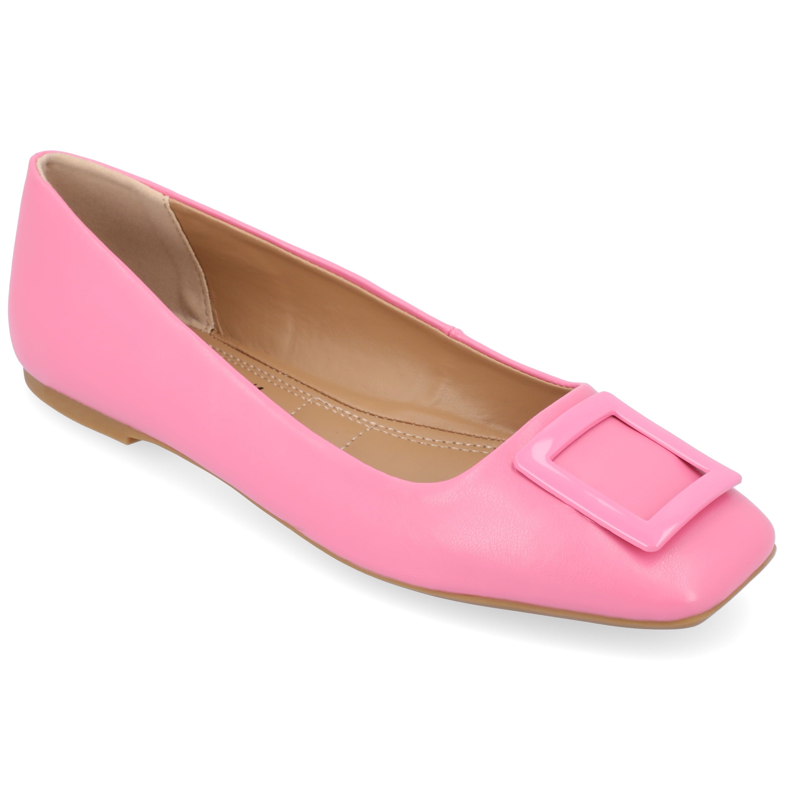 Journee Womens Zimia Ballet Slip On Square Toe Dress Flats