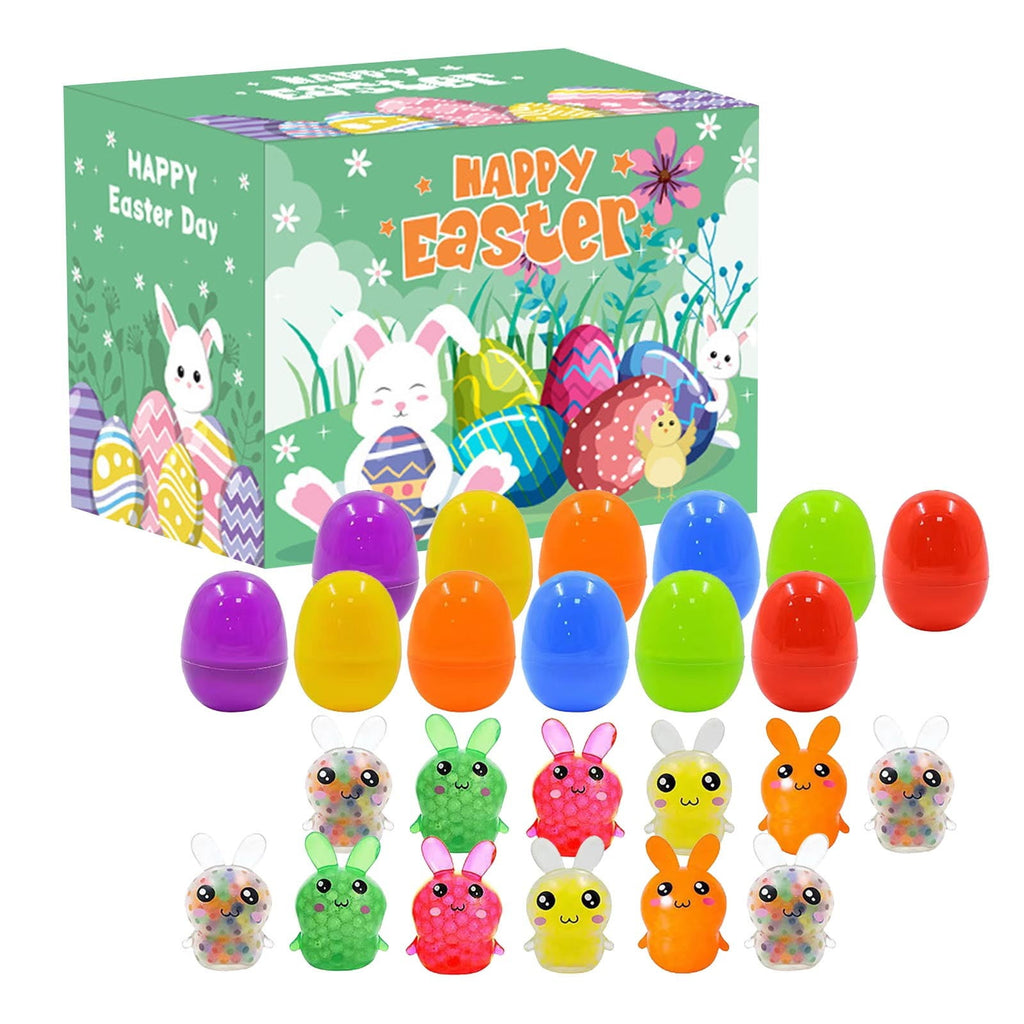 LAMDAWE 24 Pack Easter Egg Fillers PlushBunny Toys Easter BasketStuffers Mini ColorfulBunny Easter EggHunting ClassroomPrize Supplies BasketStuffers Easter PartyFavors