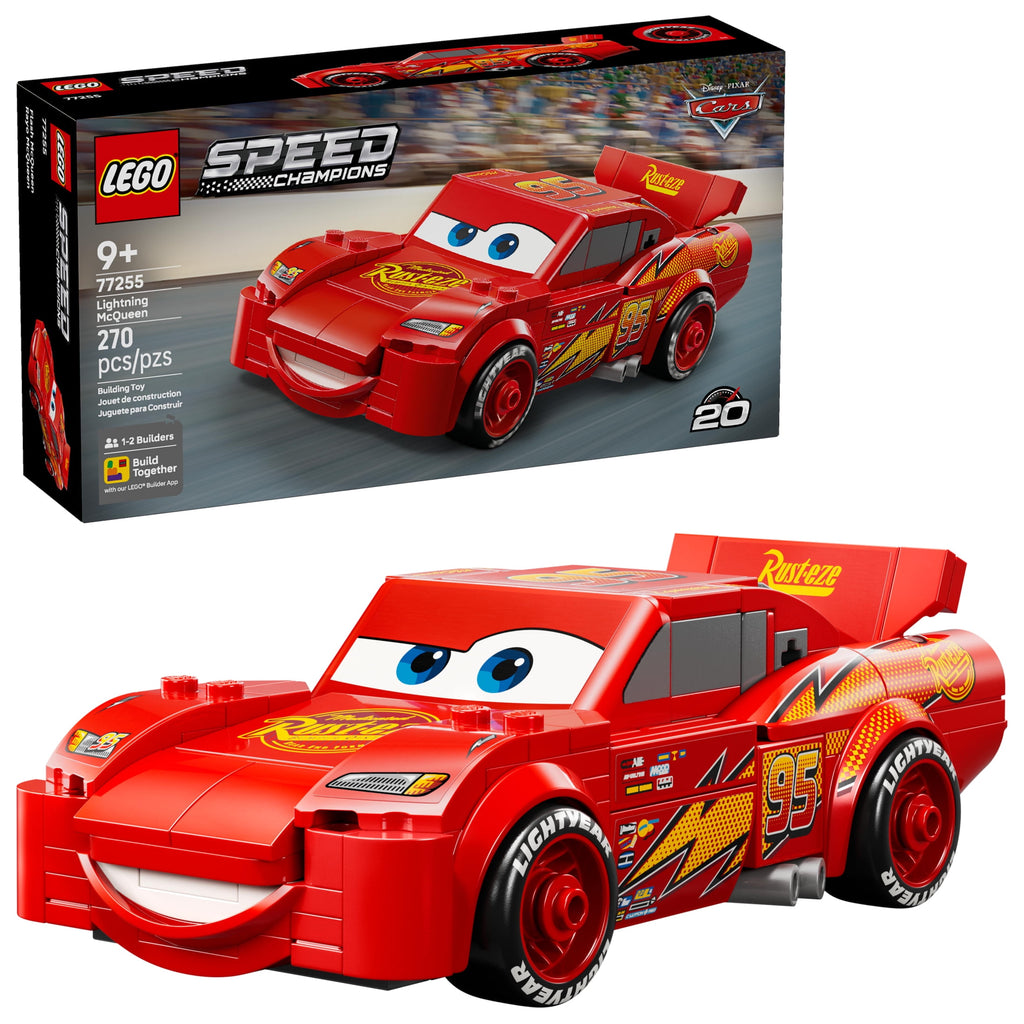 LEGO Speed Champions Lightning McQueen - Building Toy for Boys & Girls, Ages 9+ - Easter Basket Stuffer for Kids - Disney Pixar Cars Toy - 77255
