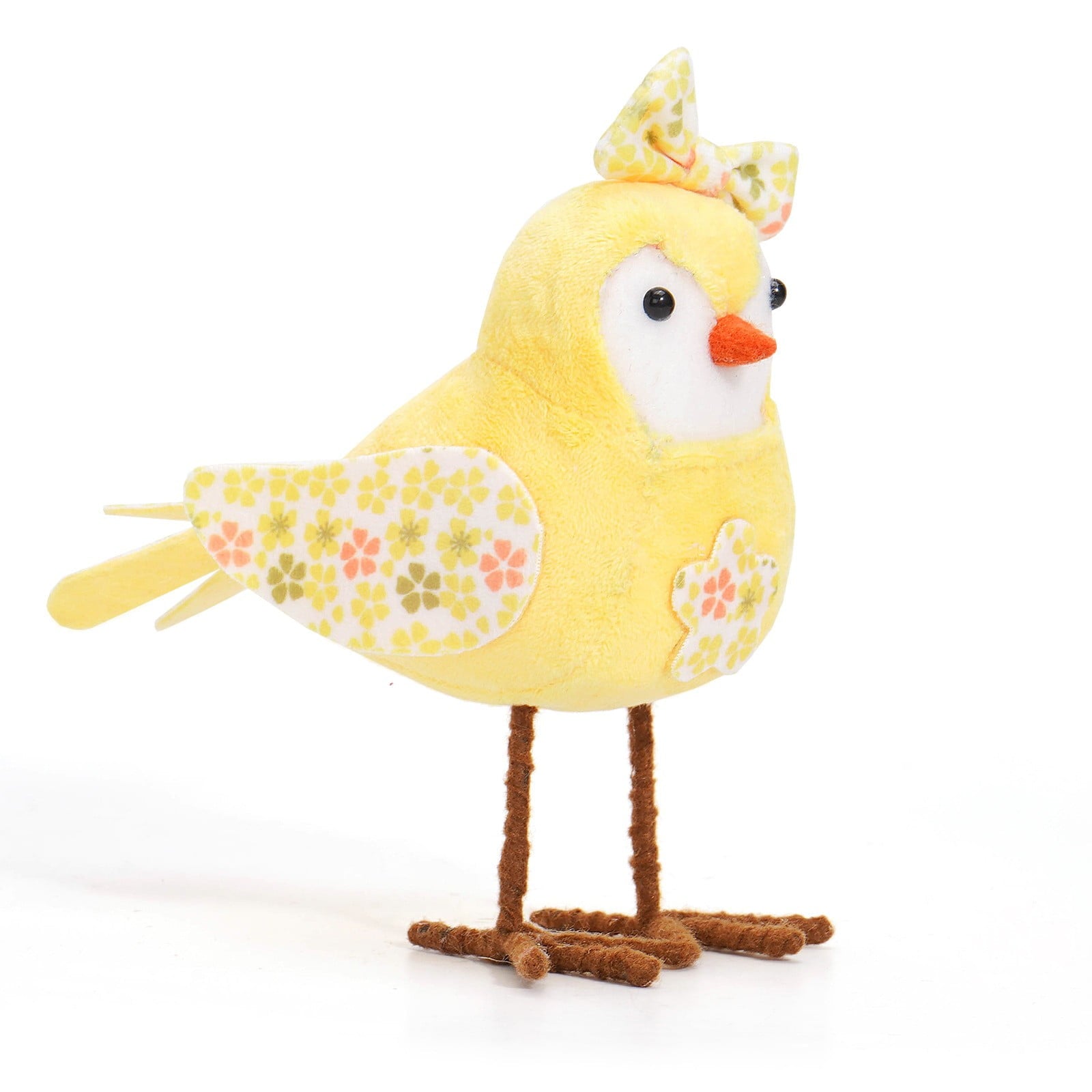 Lksixu St.Patrick's Day Birds Ornaments, 3D Green Shamrock Bird Figurines with Hat and Bow, Handmade Irish Luck Inseparable Birds Doll Spring Table Decor Animals Garden Statue for Window Party