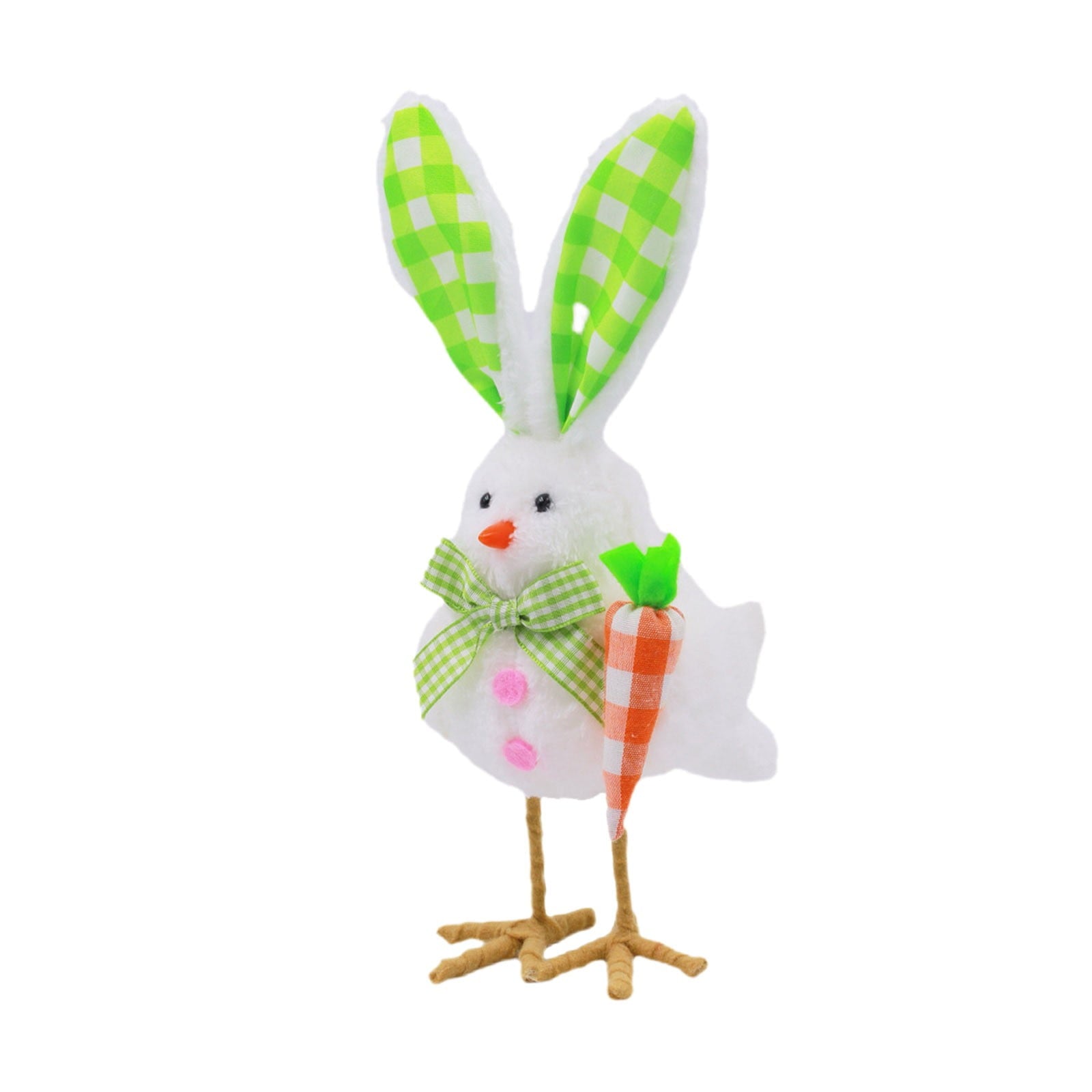 Lksixu St.Patrick's Day Birds Ornaments, 3D Green Shamrock Bird Figurines with Hat and Bow, Handmade Irish Luck Inseparable Birds Doll Spring Table Decor Animals Garden Statue for Window Party
