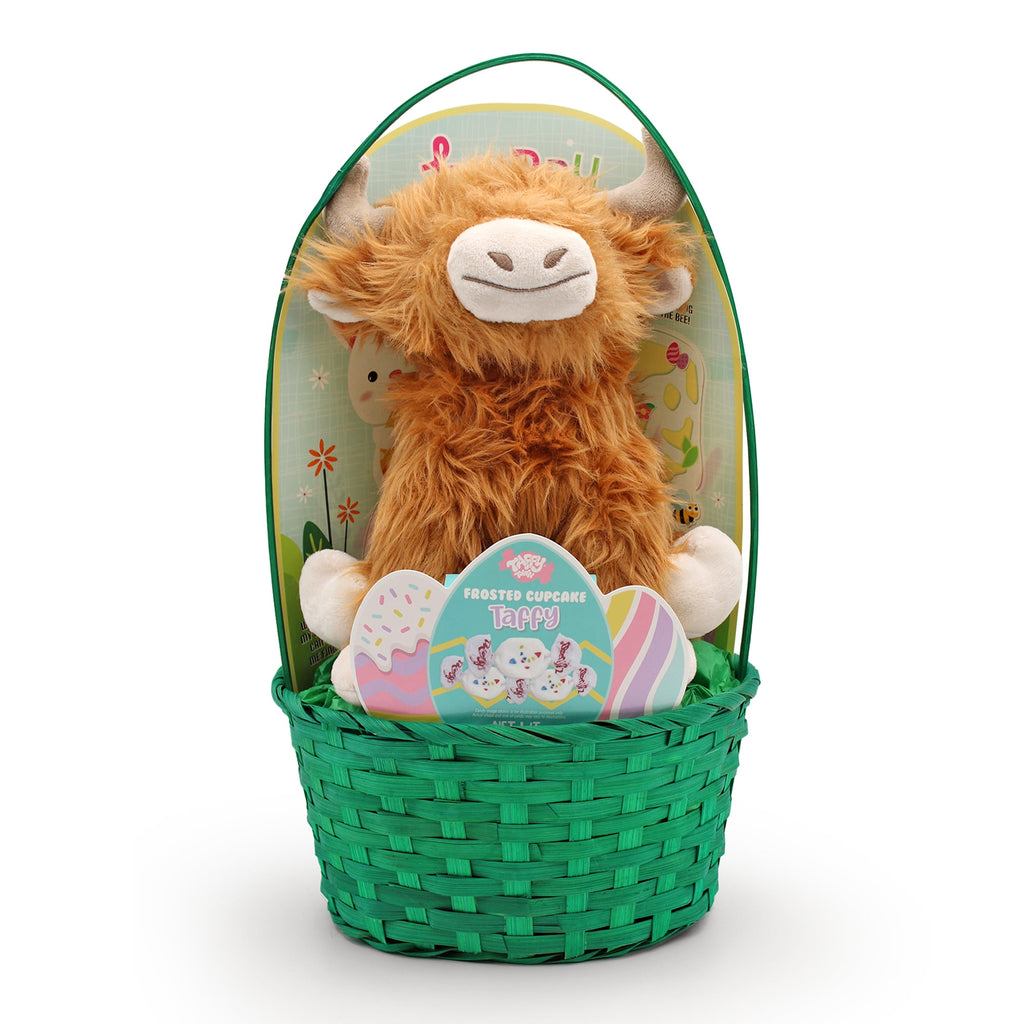 Longhorn Cow Plush Prefilled Easter Basket, by Megatoys