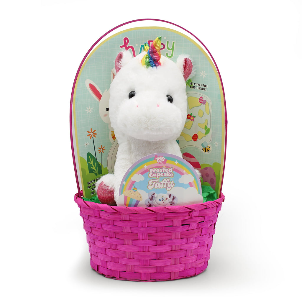 Unicorn Plush Prefilled Easter Basket, by Megatoys