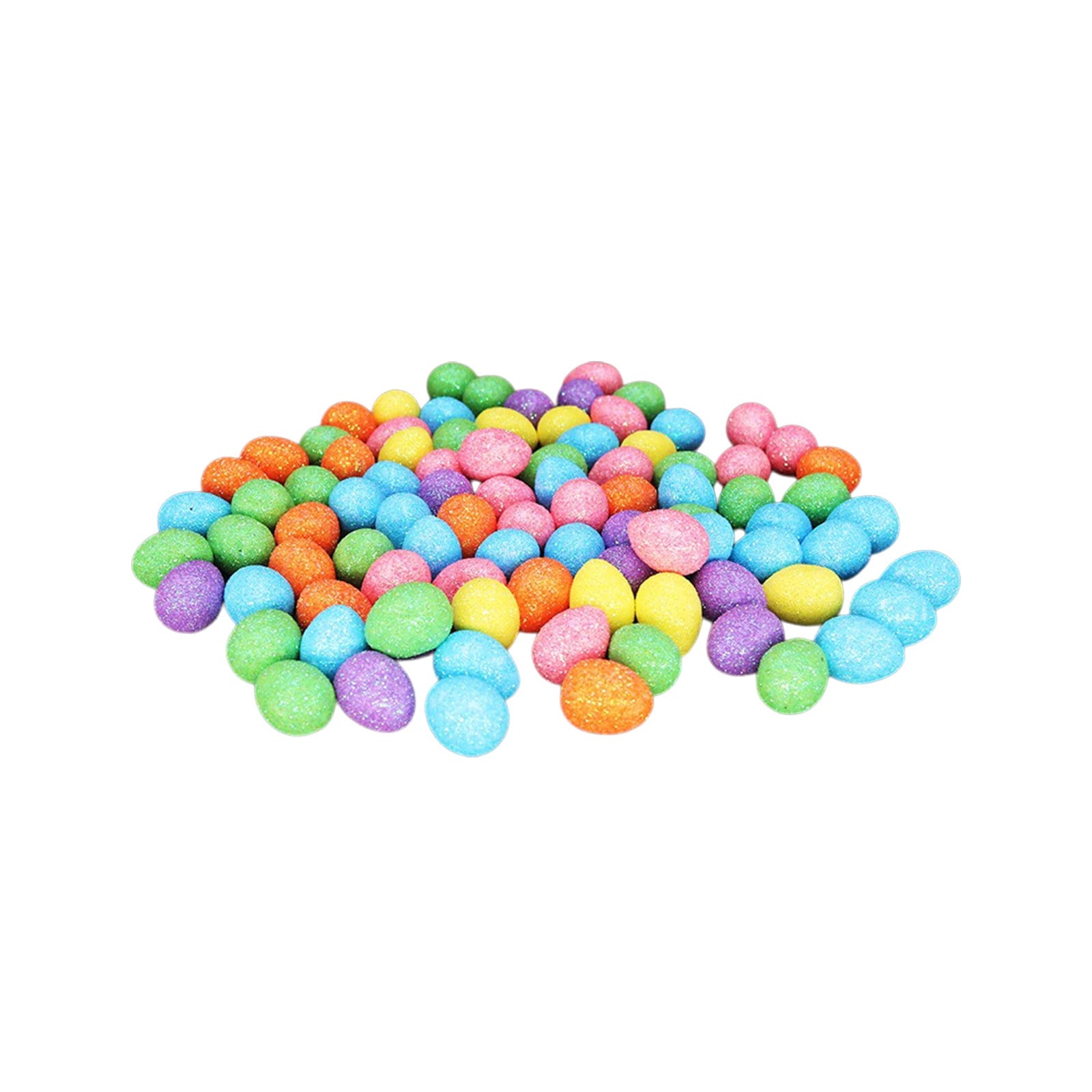 Moocorvic 80Pcs Glitter Easter Eggs Decoration, Easter Basket Stuffers Colorful Egg for Party Hunting Game