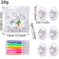 Moocorvic Easter Eggs Painting Kit White Paintable Decorated Egg with Palette and Brushes for Girls and Boys, Art DIY Craft Toys Gifts