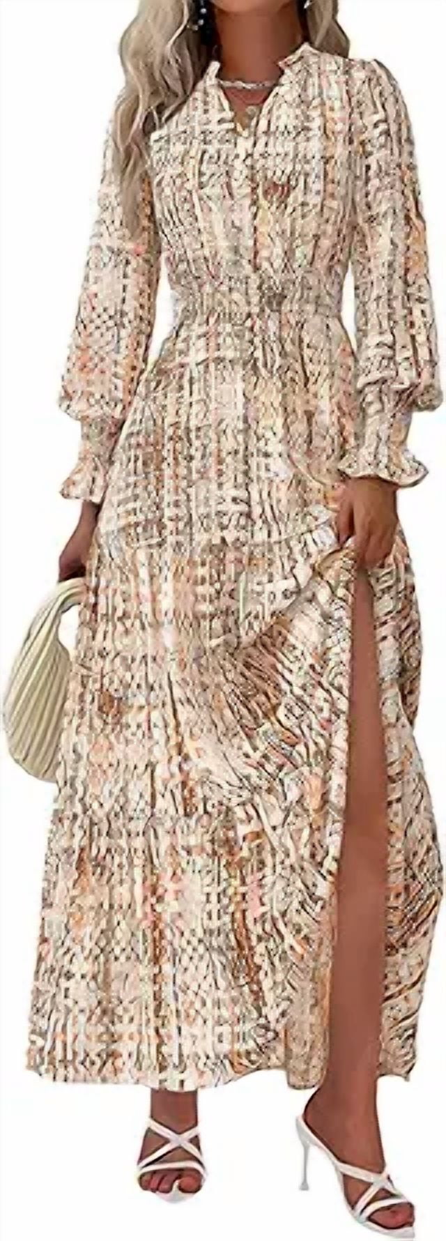PRETTYGARDEN Women's Floral Maxi Dress Spring Long Sleeve V Neck Casual A Line Long Flowy Boho Party Dresses