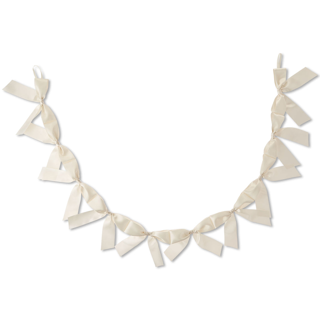 Satin Bow Garland, Cream, 6', Easter by Way To Celebrate