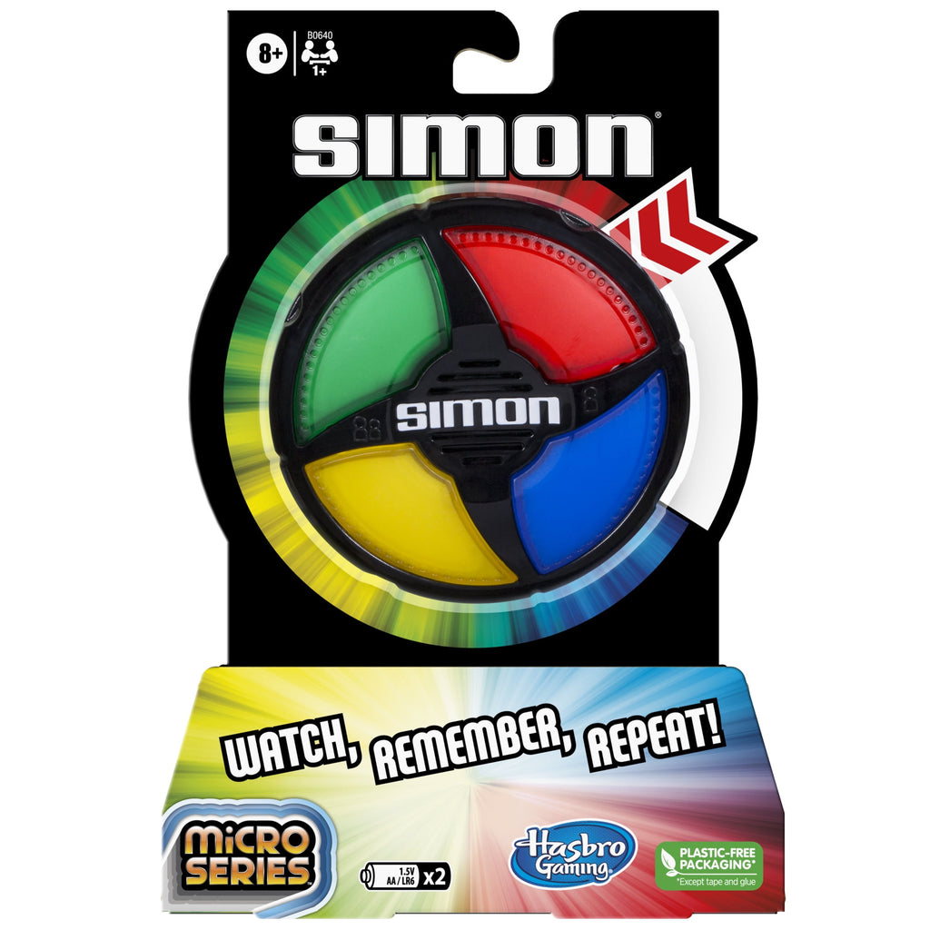 Simon Micro Series Electronic Compact Size Game, Easter Basket Stuffers for Boys and Girls, Age 8+