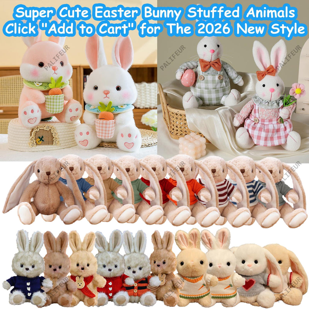 Super Cute Easter Bunny Stuffed Animal, 12" Extra Soft Bunny Plush Toys Easter Gifts for Kids, Cuddle Toy for Babies by PALIFEUR