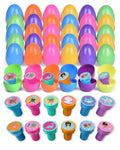 Tinymills 36 Pack Easter Eggs with Rainbow Mermaid Stamps for Kids, Easter, Goodie Bags Stuffer, Church