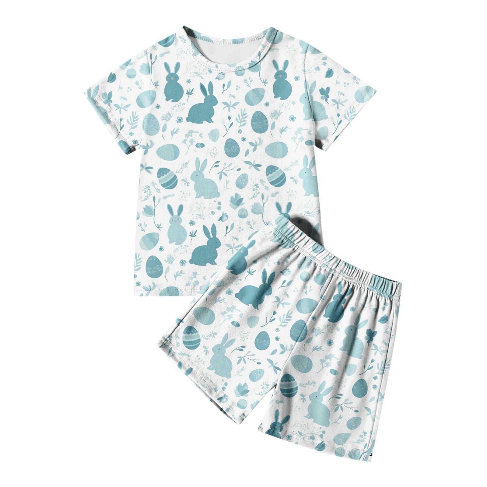 Toddler Baby Boy Summer Outfit two Pieces Easter Graphic Short Sleeve Top Cute Clothes for Kids Boys Girls 3-4 Years