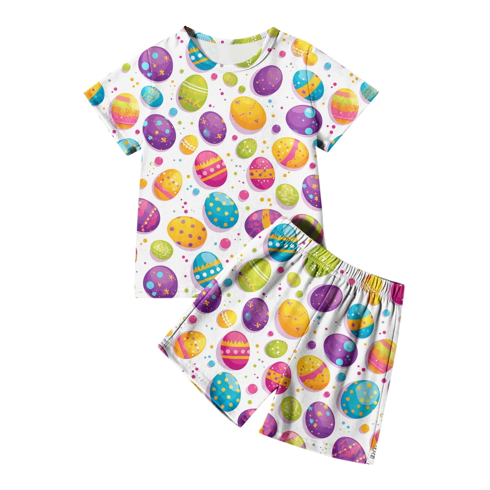 Toddler Baby Boy Summer Outfit two Pieces Easter Graphic Short Sleeve Top Cute Clothes for Kids Boys Girls 3-4 Years