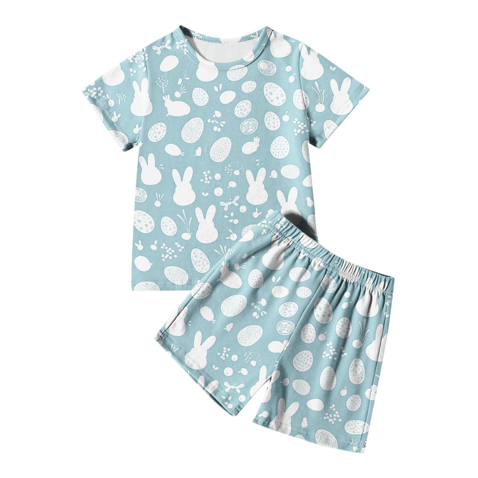 Toddler Baby Boy Summer Outfit two Pieces Easter Graphic Short Sleeve Top Cute Clothes for Kids Boys Girls 3-4 Years
