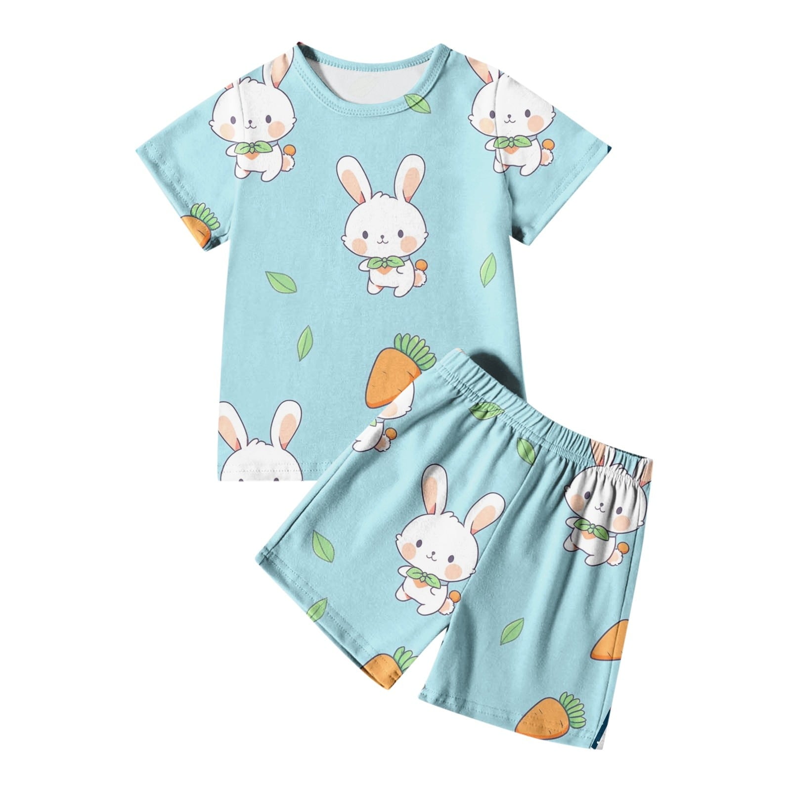 Toddler Baby Boy Summer Outfit two Pieces Easter Graphic Short Sleeve Top Cute Clothes for Kids Boys Girls 3-4 Years