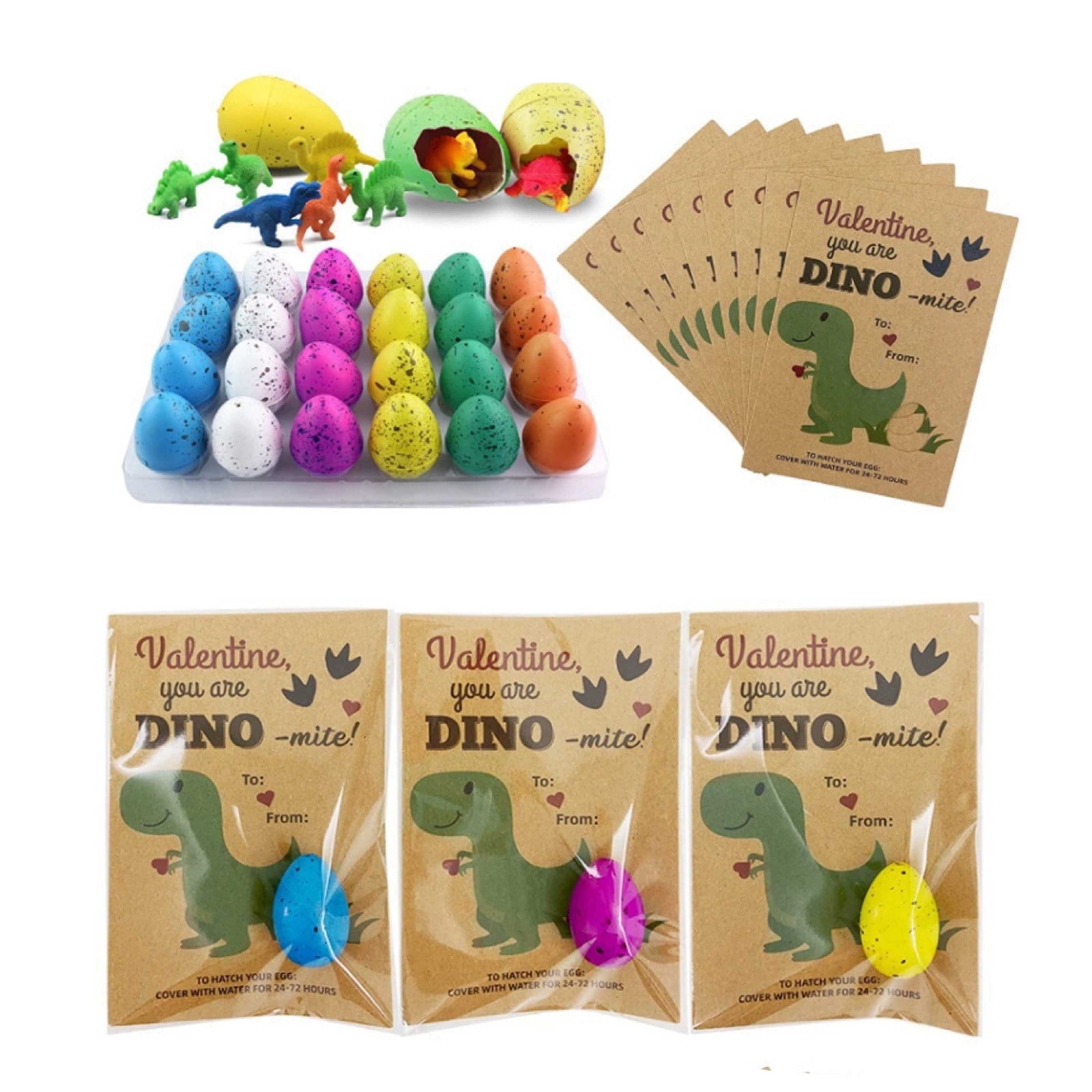 Tyidzon 10 Pcs Hatching Dinosaur Eggs, Easter Eggs Filled Toys for Kids, Dinosaur Toys Gifts for Easter Basket Stuffers, Egg Hunt Fillers and Party Favors