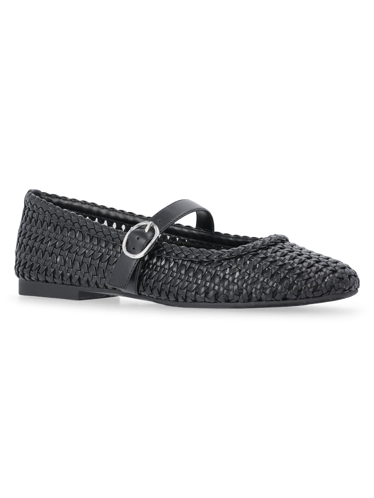 Time and Tru Women's Woven Ballet Flats