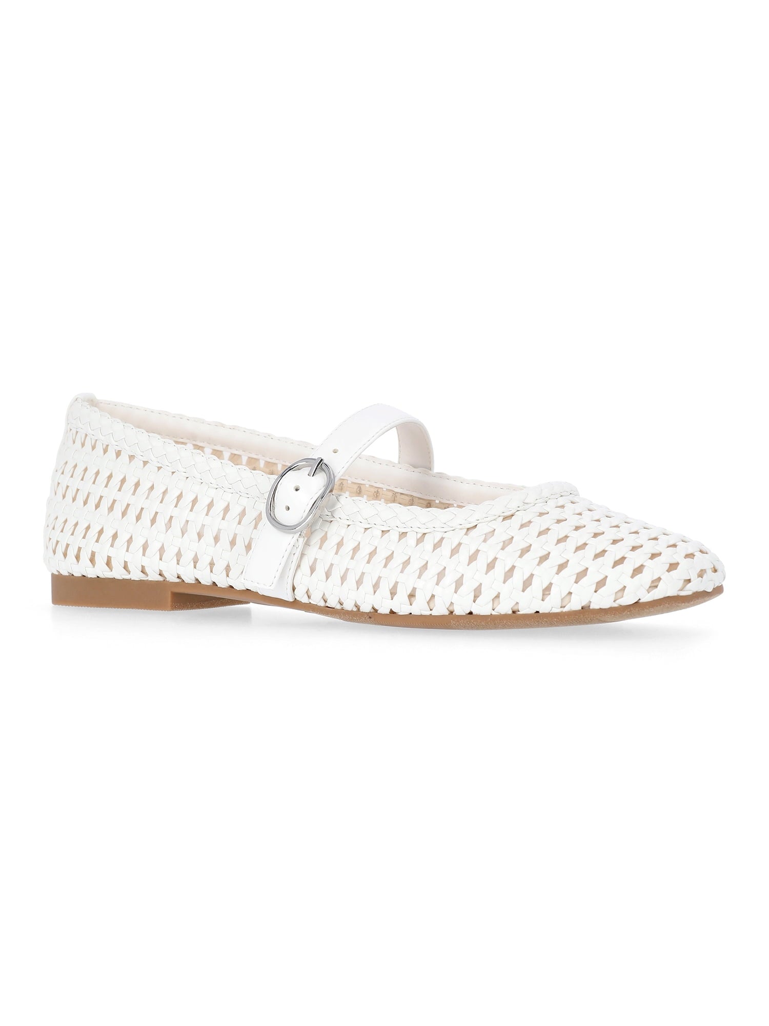 Time and Tru Women's Woven Ballet Flats