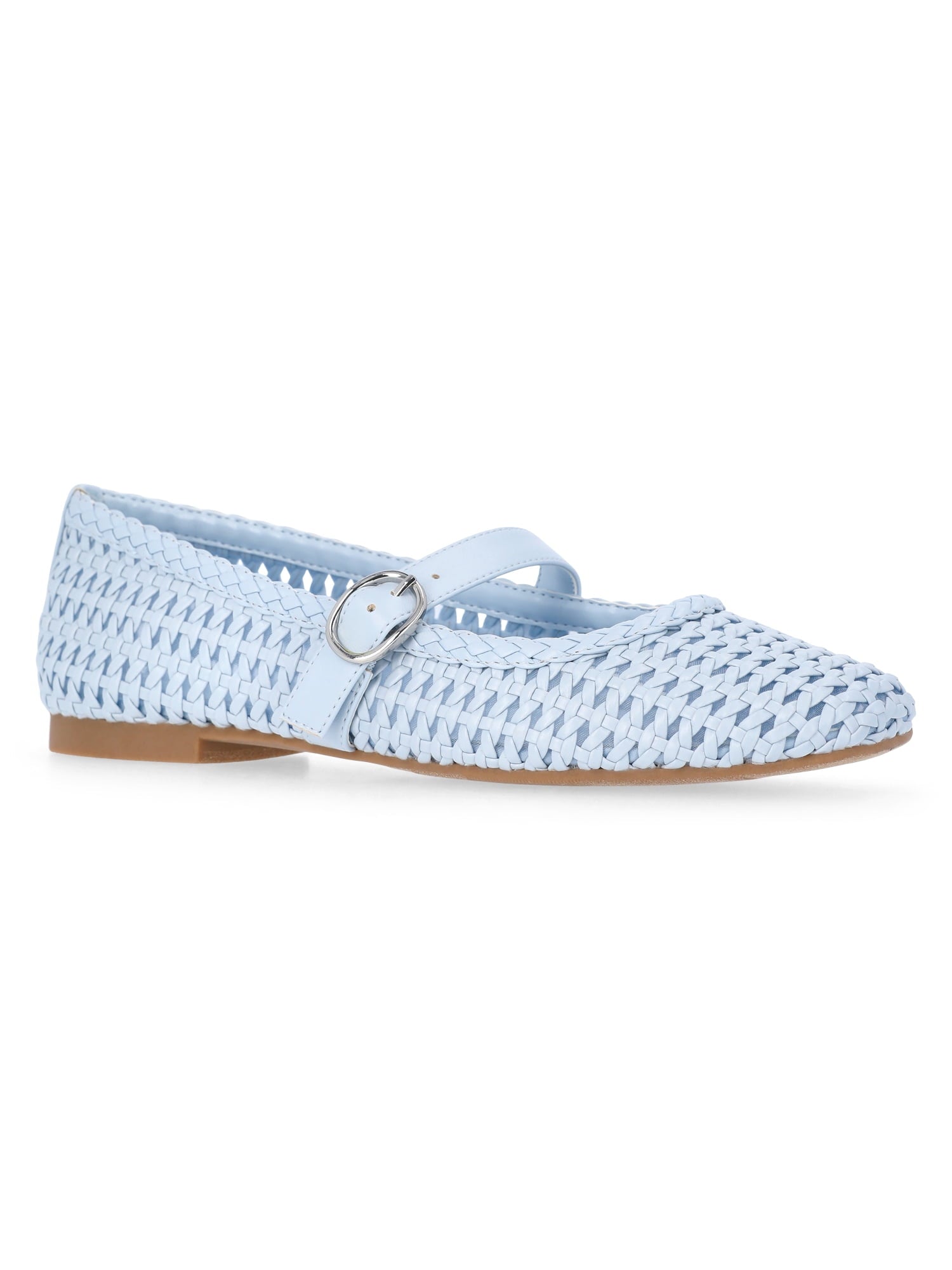 Time and Tru Women's Woven Ballet Flats