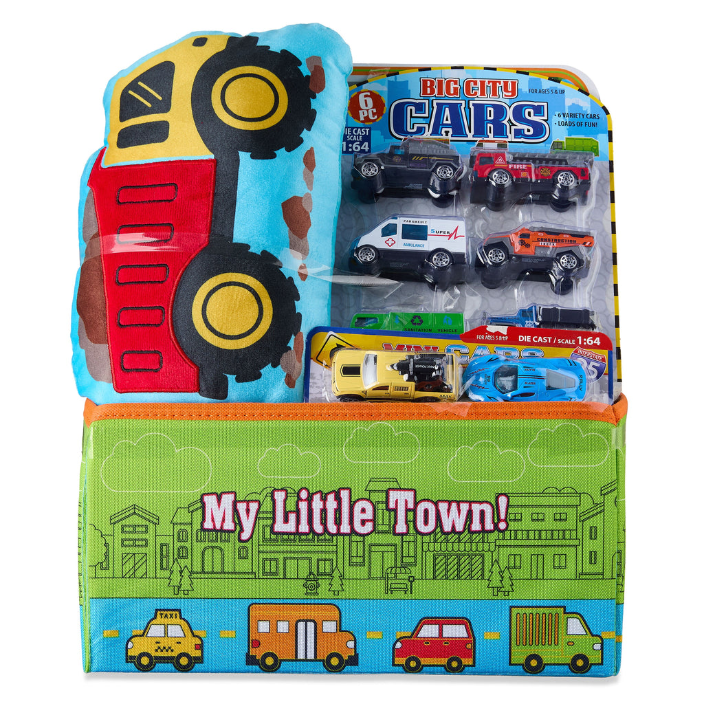 Prefilled 2-in-1 Car Playmat Bin Easter Basket Gift Set, by Wondertreats