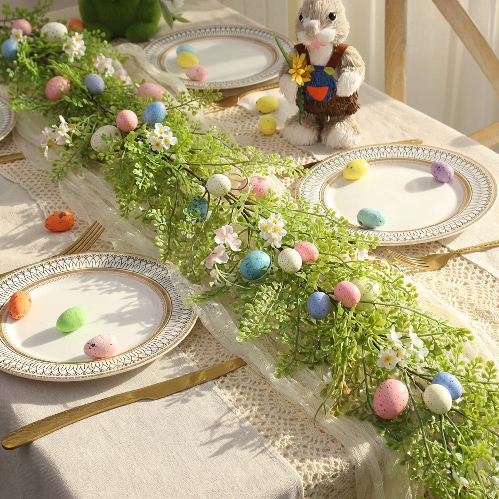 XGFHYJEH Easter Decoration, Solar Easter Lights, Easter Eggs Led String Light, Easter Decorations Outdoors, Easter Yard Decor