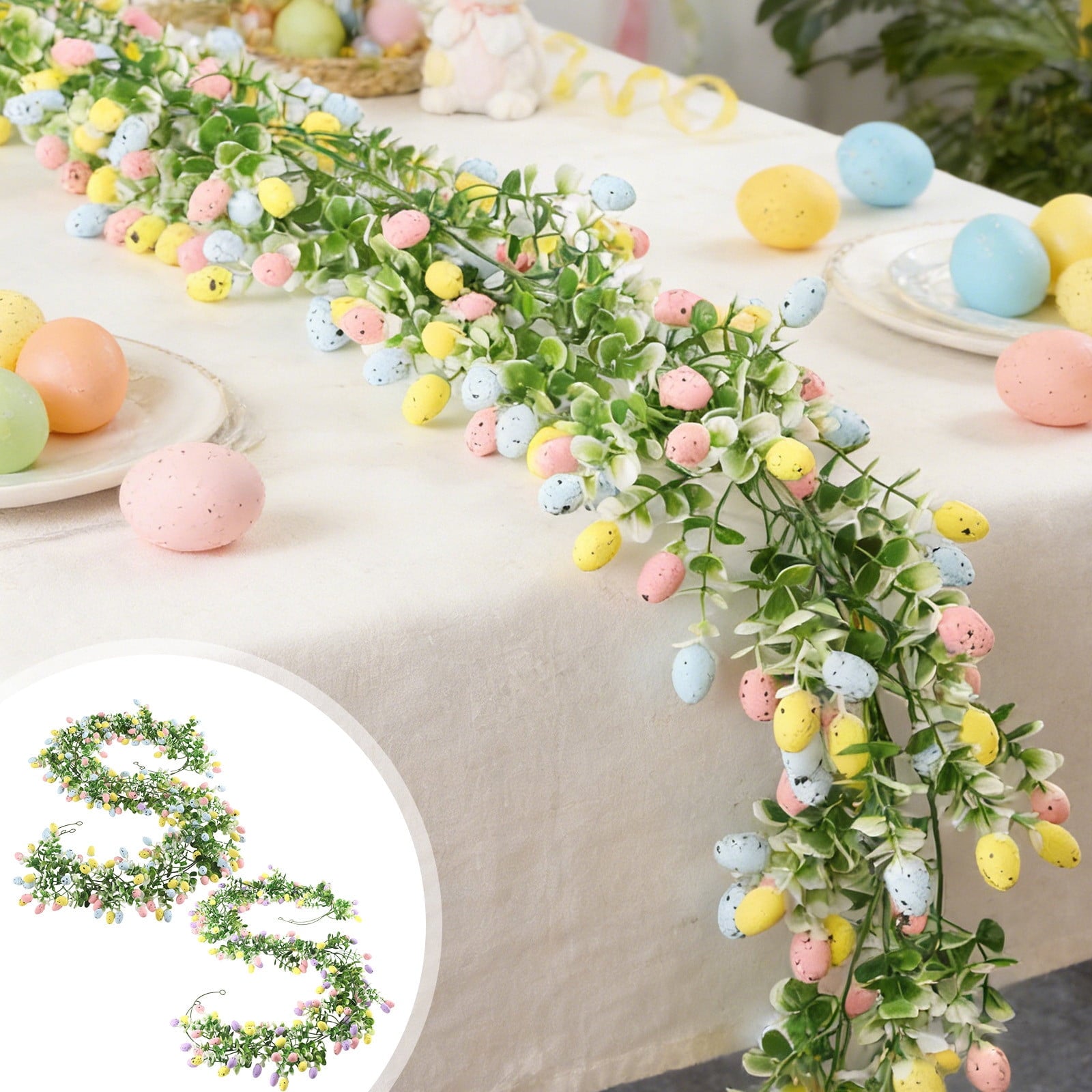 XGFHYJEH Easter Decoration, Solar Easter Lights, Easter Eggs Led String Light, Easter Decorations Outdoors, Easter Yard Decor