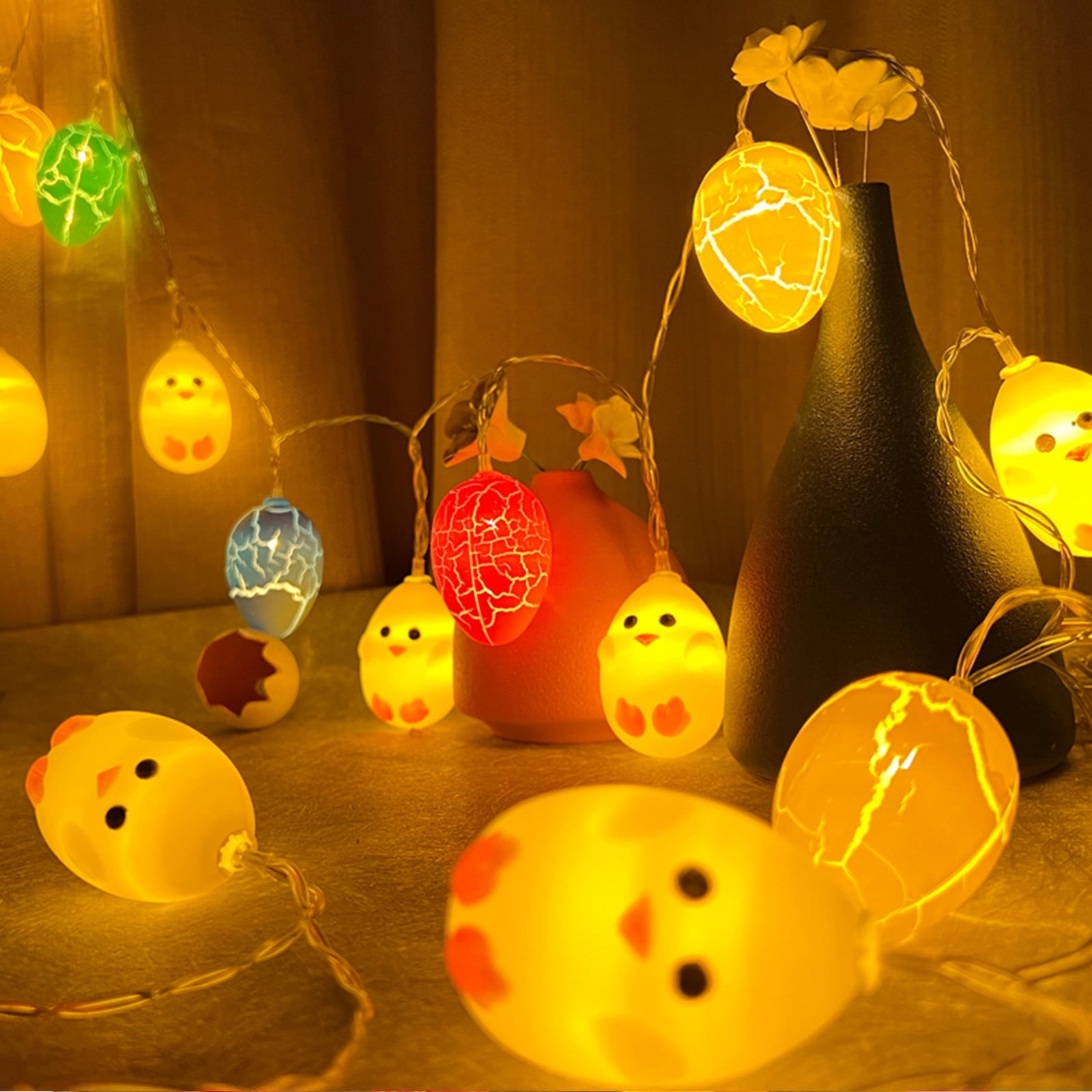 XGFHYJEH Easter Decoration, Solar Easter Lights, Easter Eggs Led String Light, Easter Decorations Outdoors, Easter Yard Decor