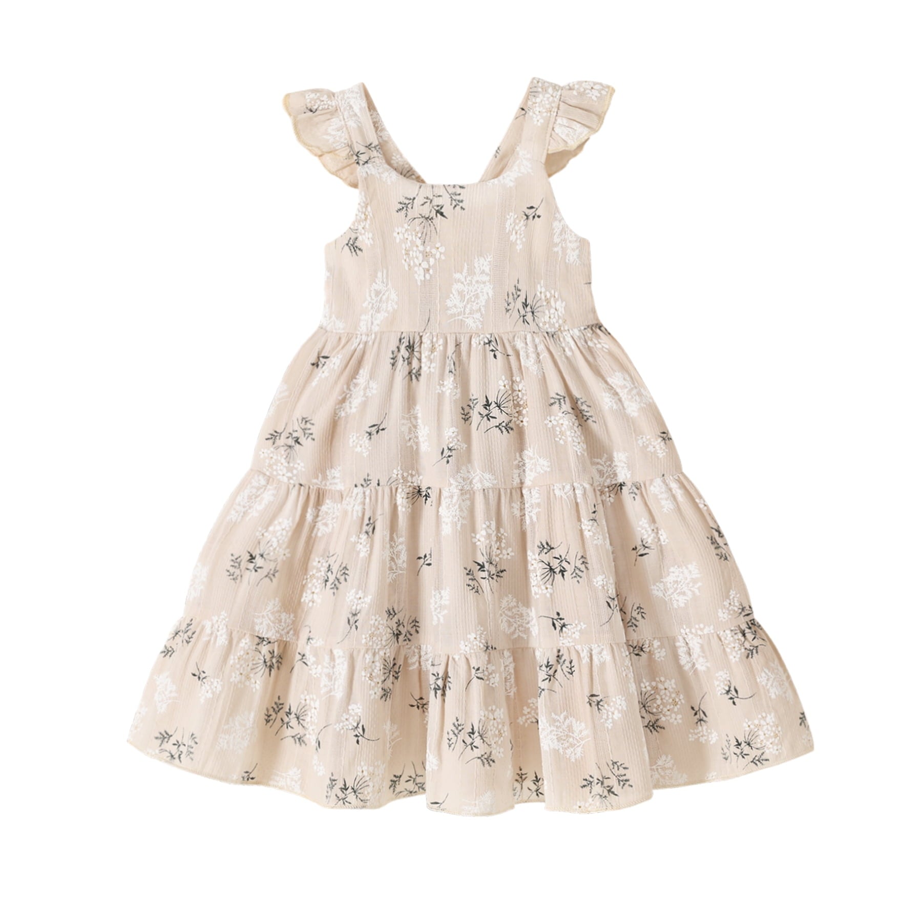 Younger Tree Baby Girls Summer Sleeveless Dress Kid Princess Flower Beach Butterfly Sundress for 18-24 Months