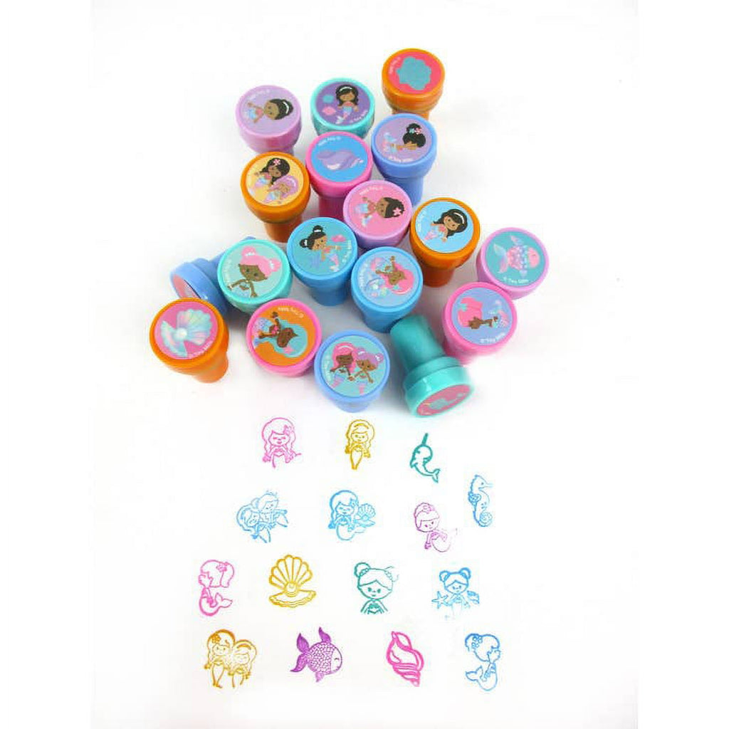 Tinymills 36 Pack Easter Eggs with Rainbow Mermaid Stamps for Kids, Easter, Goodie Bags Stuffer, Church