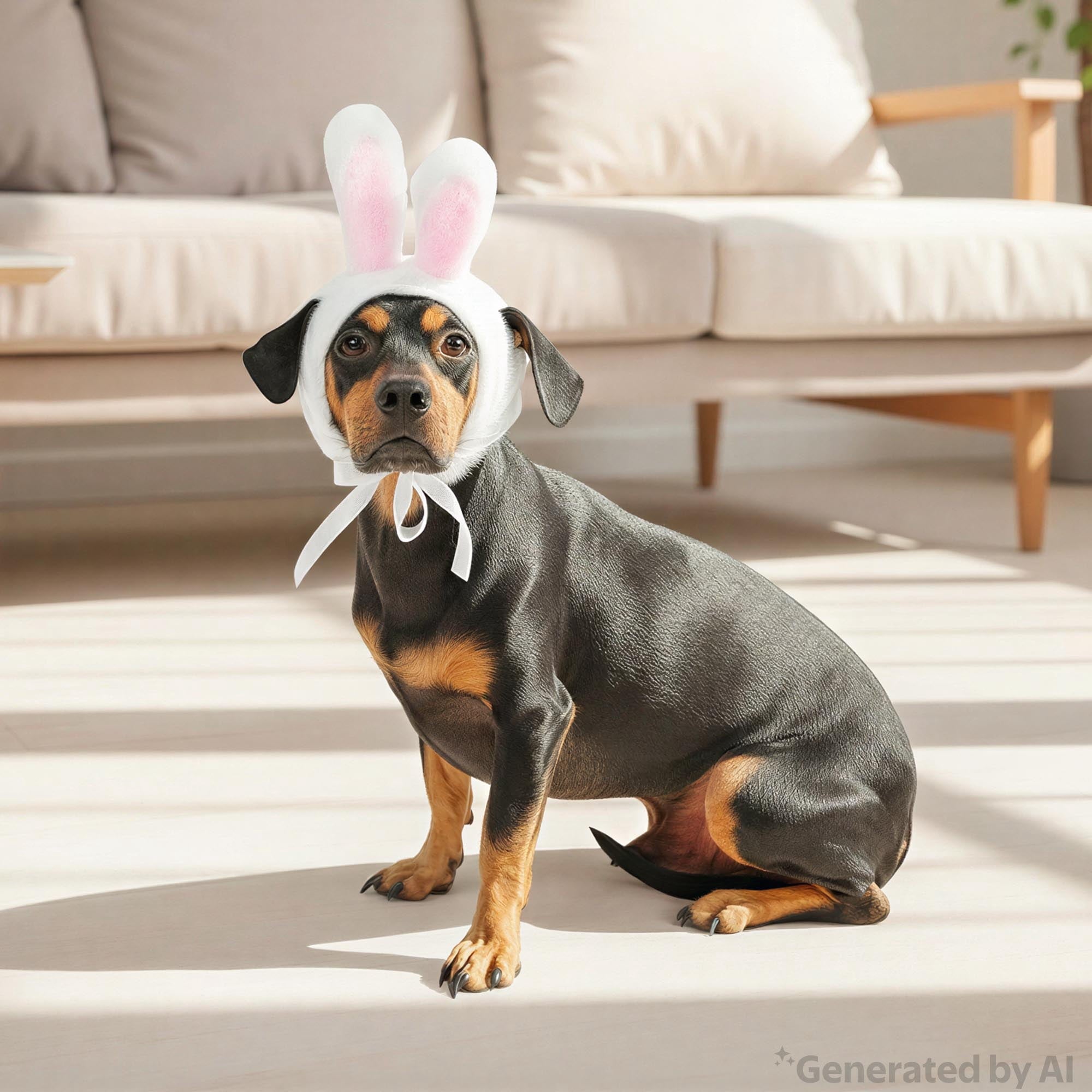 Vibrant Life Easter Bunny Ears for Cats & Dogs, White, S