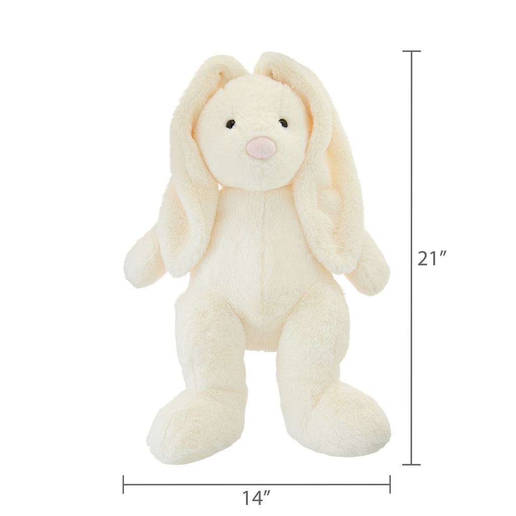 Large Long Ear Bunny Plush, Cream, 21", Easter by Way To Celebrate
