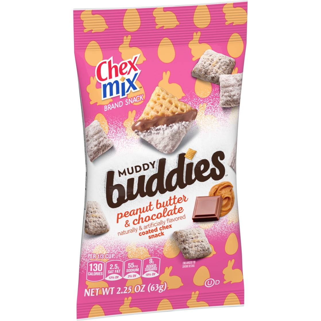 Chex Mix Muddy Buddies, Peanut Butter & Chocolate Coated Chex Snack, 2.25 oz