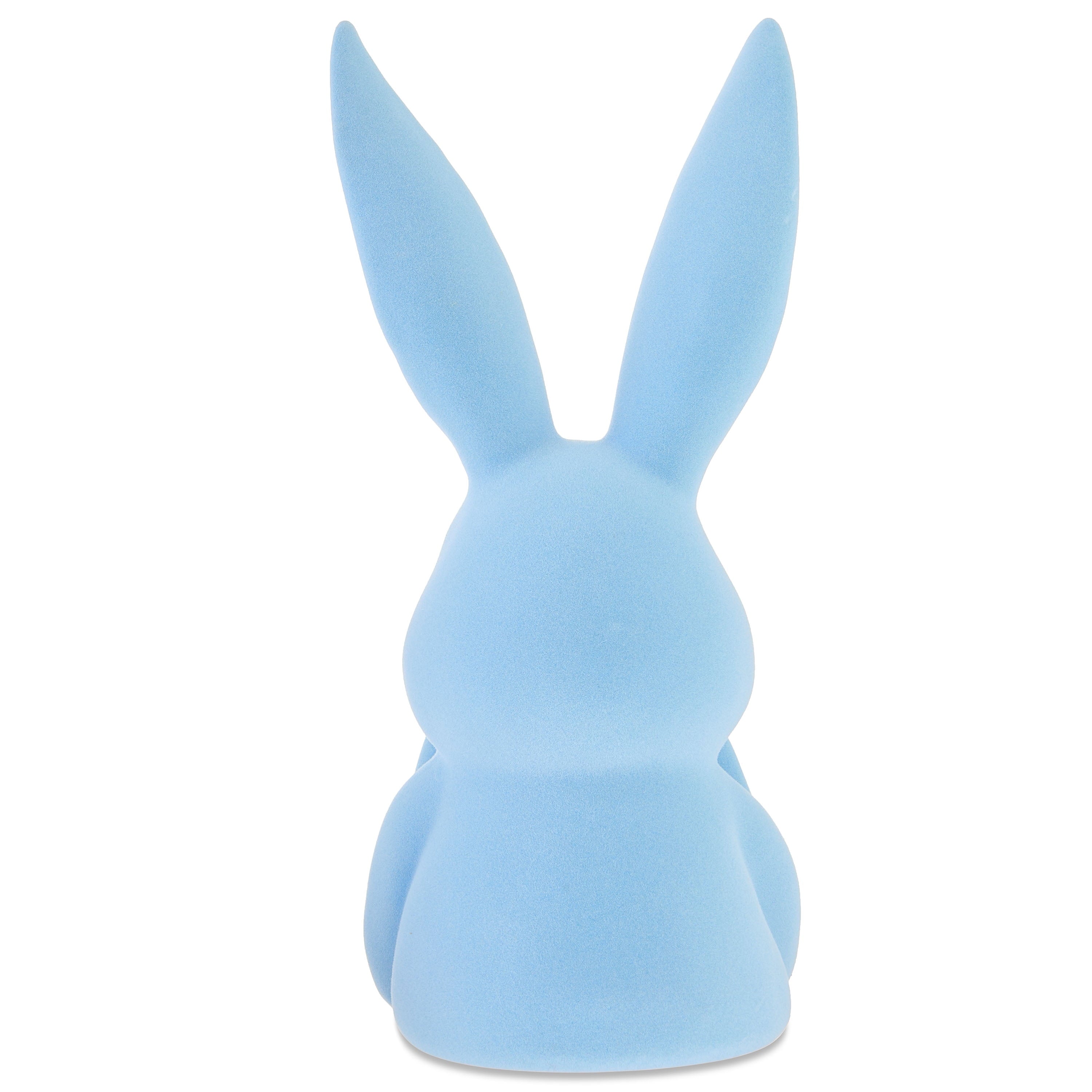 Flocked Bunny Bust Tabletop Decoration, Blue, 12.5", by Way To Celebrate