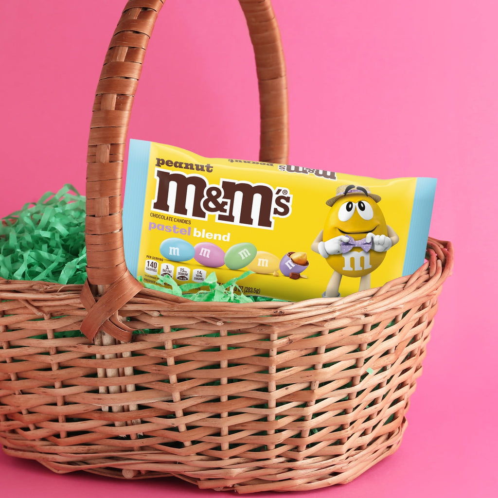 M&M's Peanut Eggs Milk Chocolate Pastel Easter Candy Assortment - 10 oz Bag