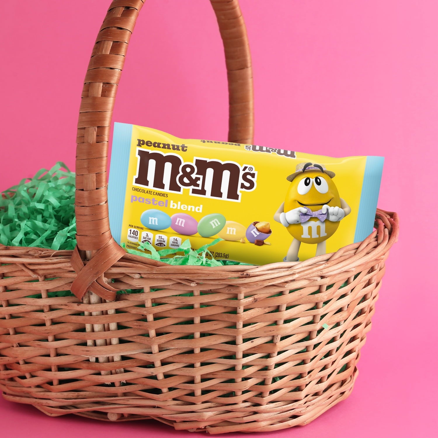M&M's Peanut Eggs Milk Chocolate Pastel Easter Candy Assortment - 10 oz Bag